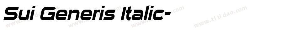 Sui Generis Italic字体转换